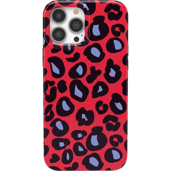 Into the Wild | Red & Blue Leopard Print Case