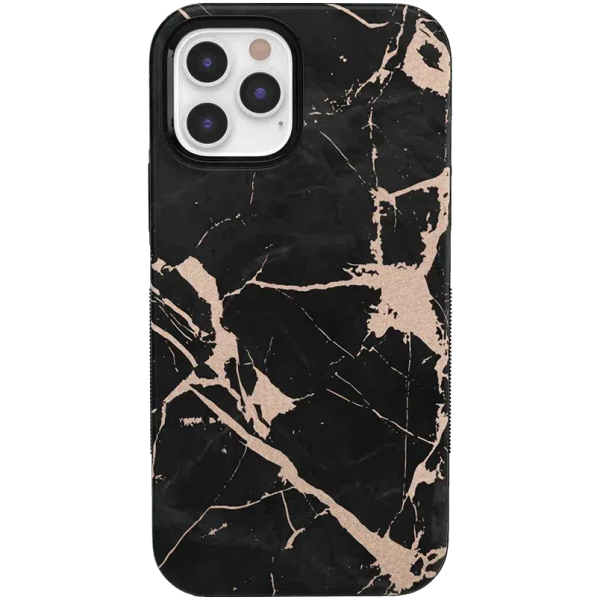 Hidden Gem | Rose Gold and Black Marble Case