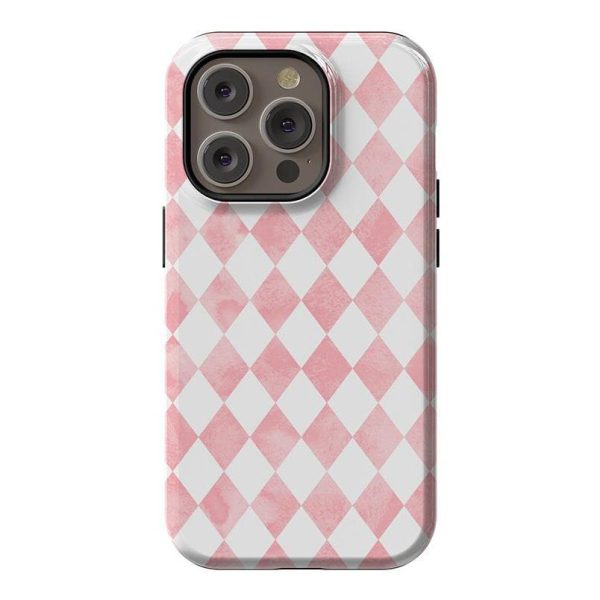Queen of Diamonds | Pink Watercolor Case